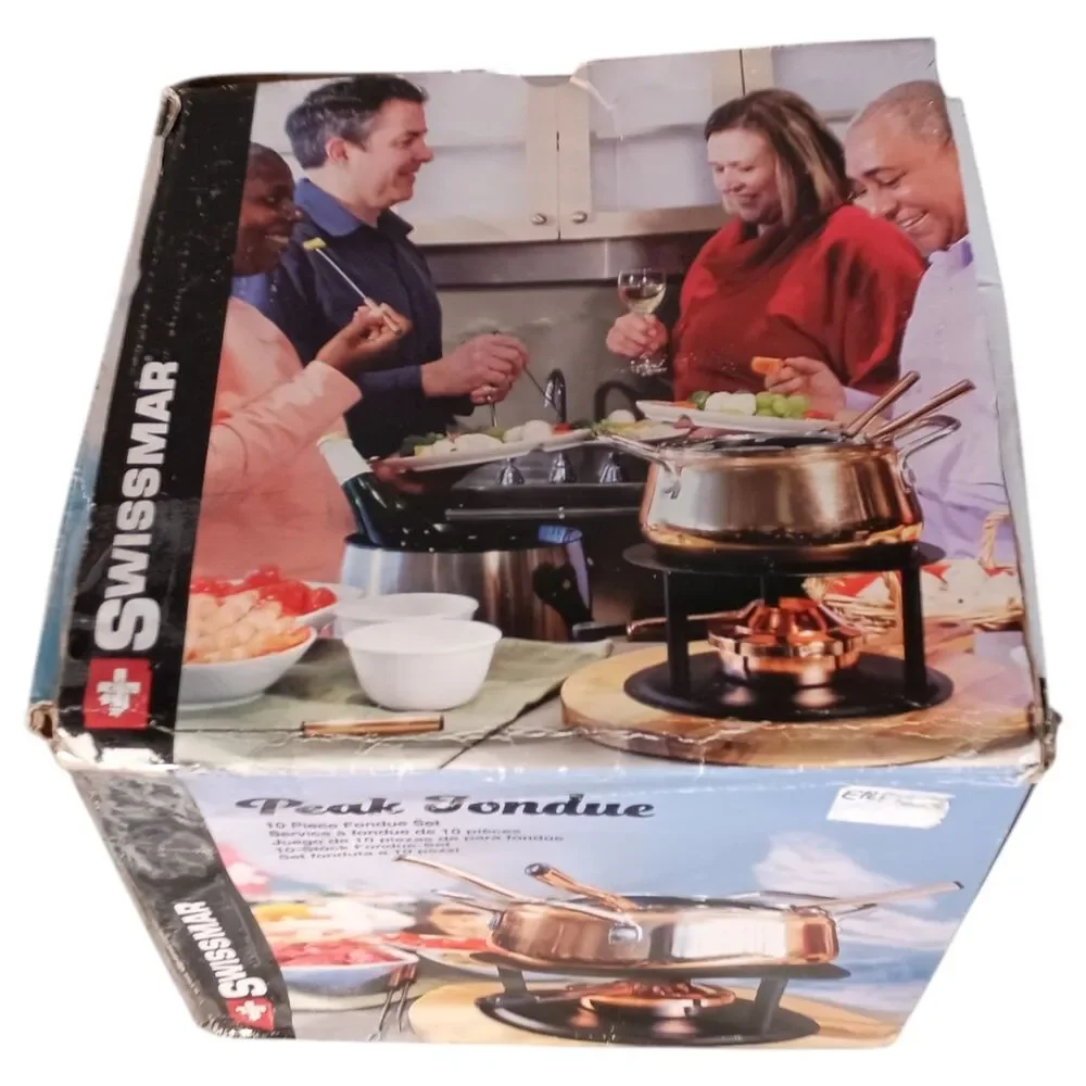Swissmar Peak 10-Piece Copper Fondue Set